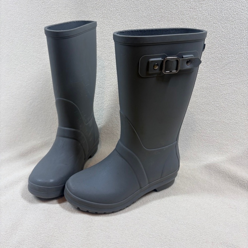 Igor Kids Matte Grey Splash Euri Rain Boots Side Buckle Size 29 Made in Spain